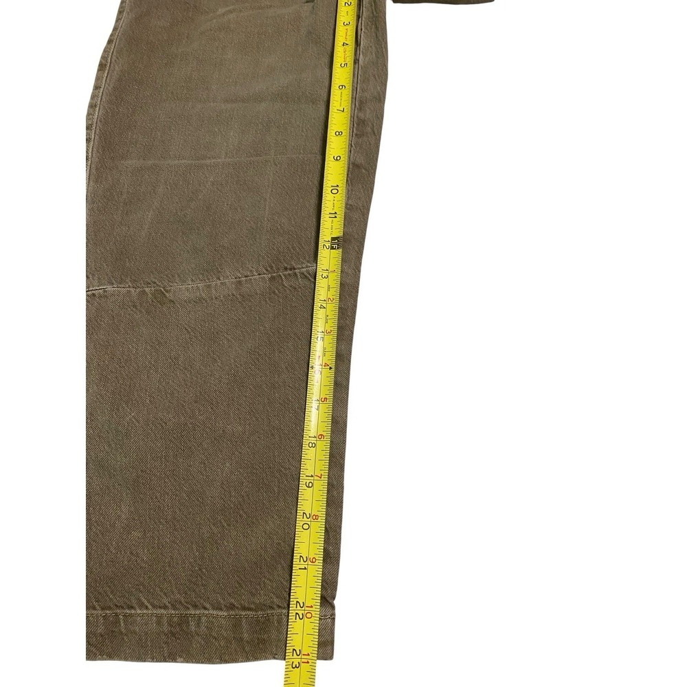 Current/Elliott The Woven Military Pant Size 0 Stone Grey Utility Wide Leg Crop - Picture 8 of 11